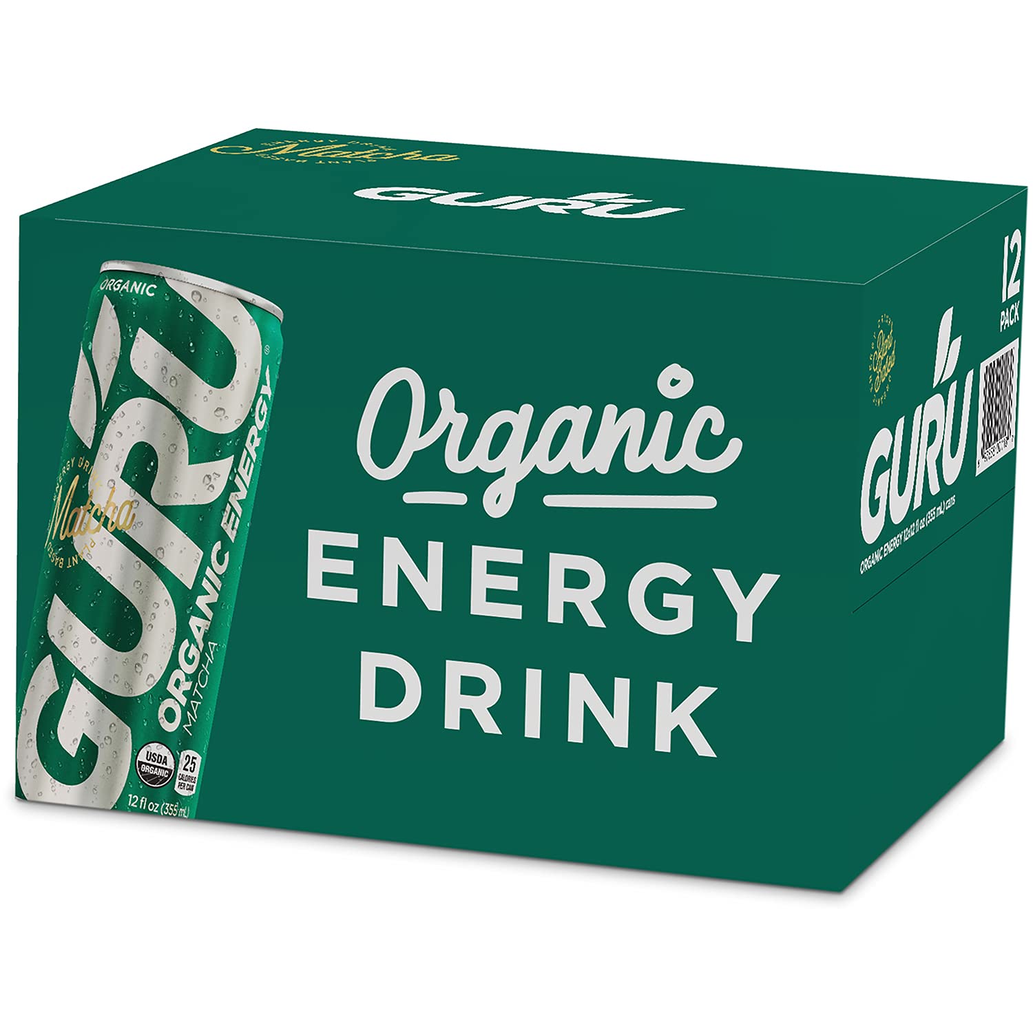 251025024948223_1 GURU Lite Low Sugar Energy Drink, 24 Pack, Pre Workout Clean Energy Drinks with Green Tea, 100 mg Natural Caffeine, Low Calorie, Vegan, Organic, Plant Based, For Performance & Focus, Lemon 8.4 oz Cans - Image 1